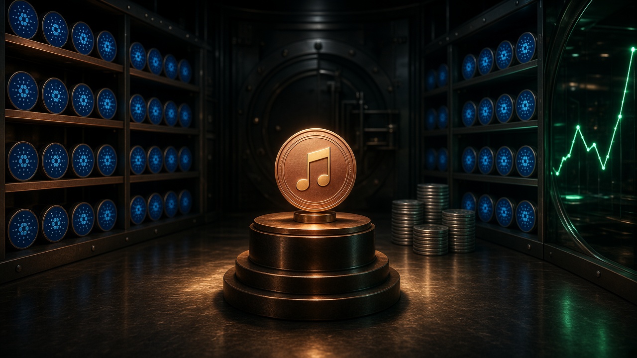 $SONG is at 0.04448 ADA, reserves are 222,034, and the lead over STRIKE widens to a million